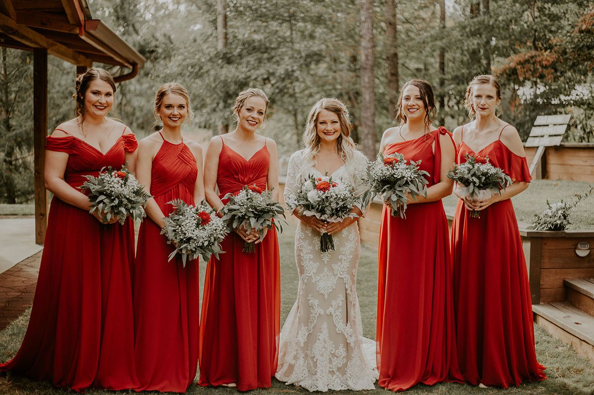 Custom wedding dress: Zola + long lace sleeve. Desktop Image