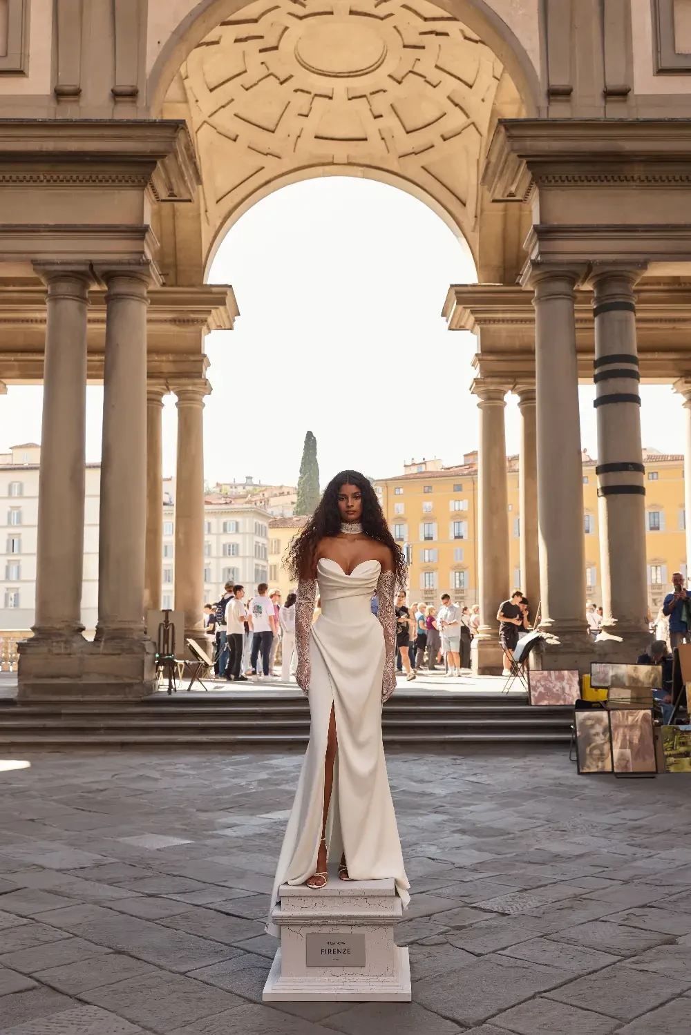 Milla Nova Odyssia satin mermaid wedding dress in Boston