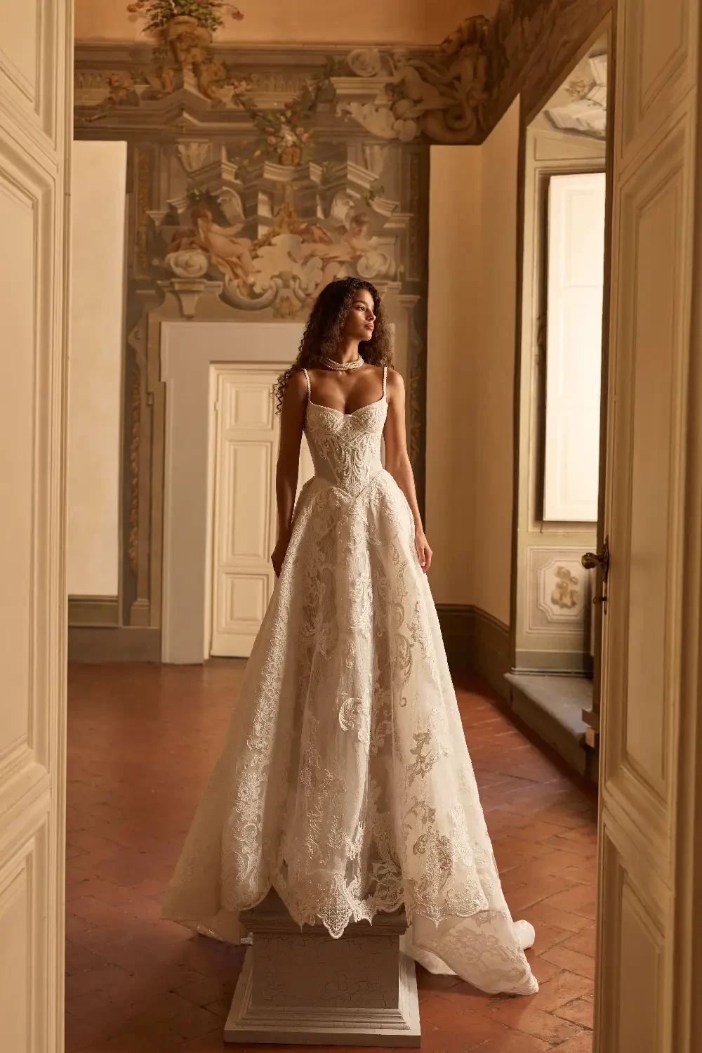 Milla Nova Lysandra lace A-line wedding dress in Boston
